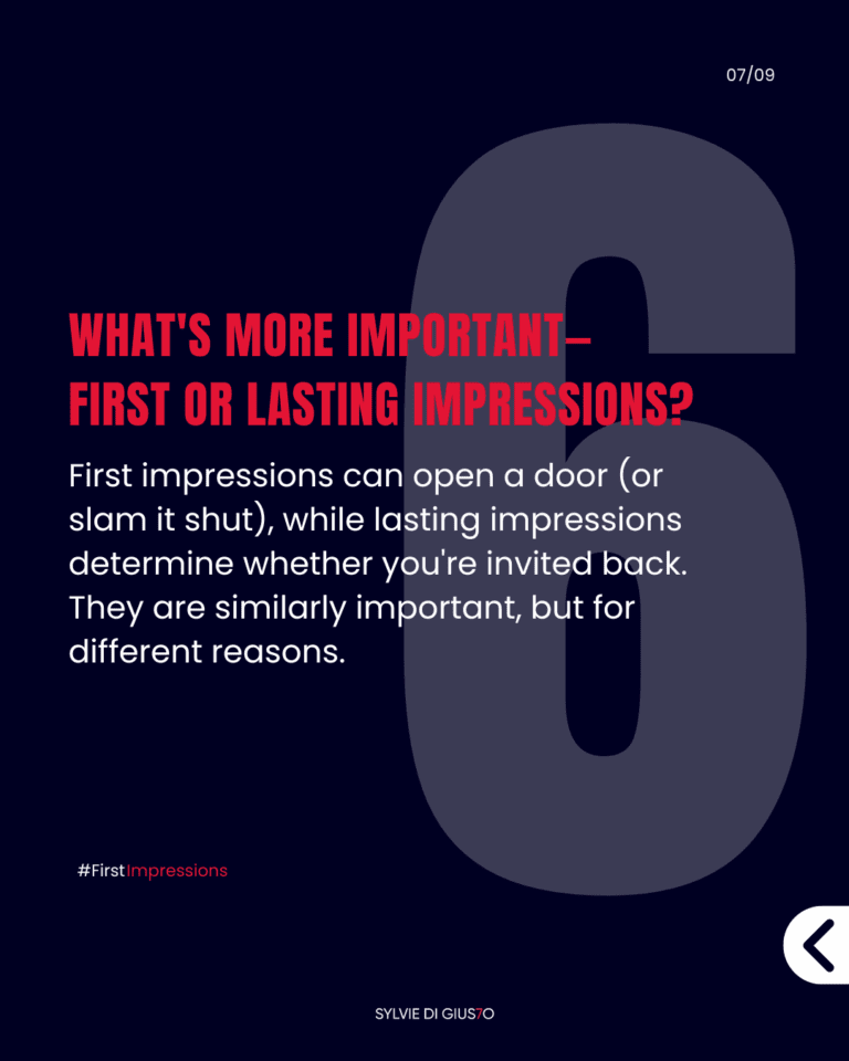 How important are first impressions?