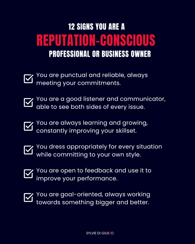 What does reputation mean for you as a professional