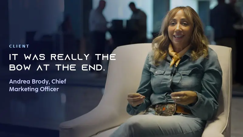 Andrea Brody, Chief Marketing Officer, client testimonial