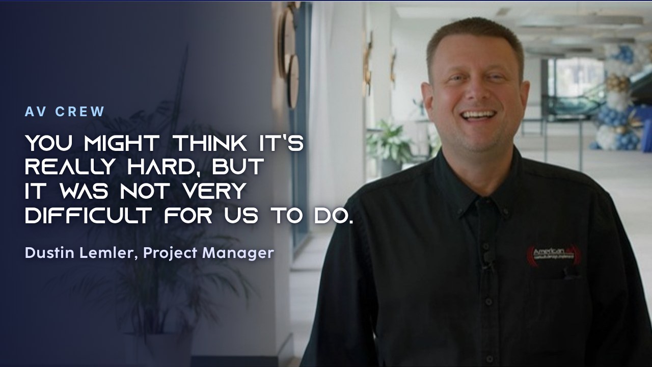 AV team testimonial